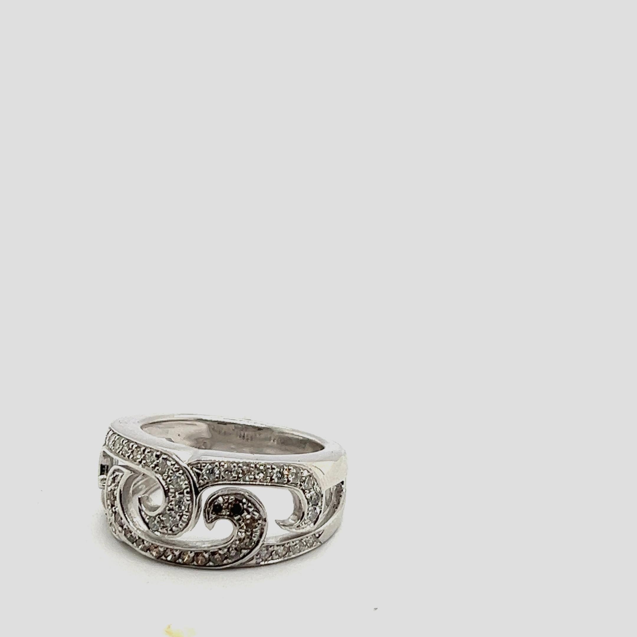 Ring Diamonds White Gold 18 Carats In New Condition For Sale In Vannes, FR