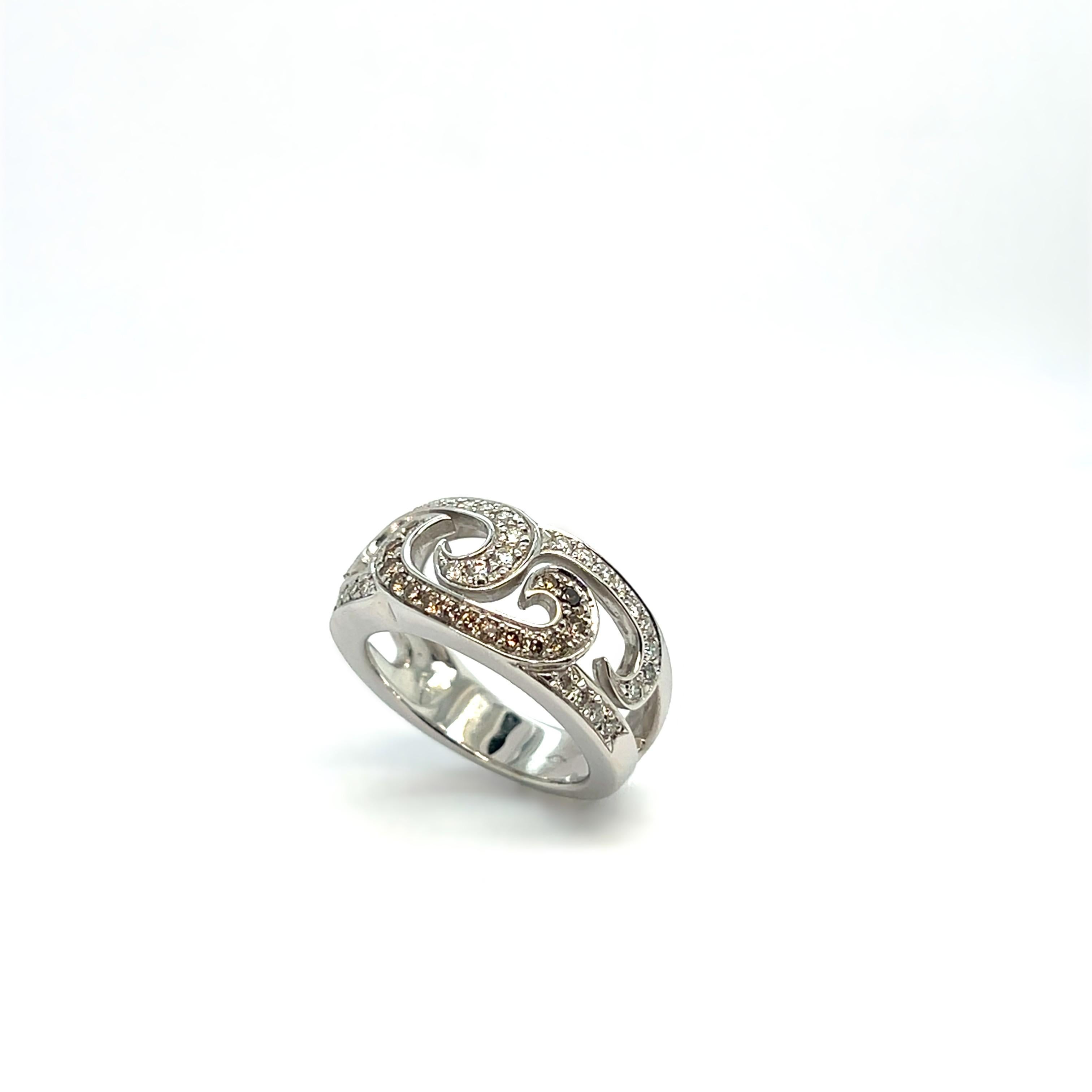 Anello Diamanti Oro Bianco 18 Carati In condizioni Nuovo in vendita a Vannes, FR