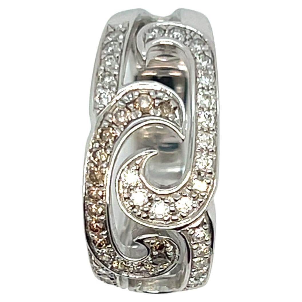 Anello Diamanti Oro Bianco 18 Carati in vendita 1