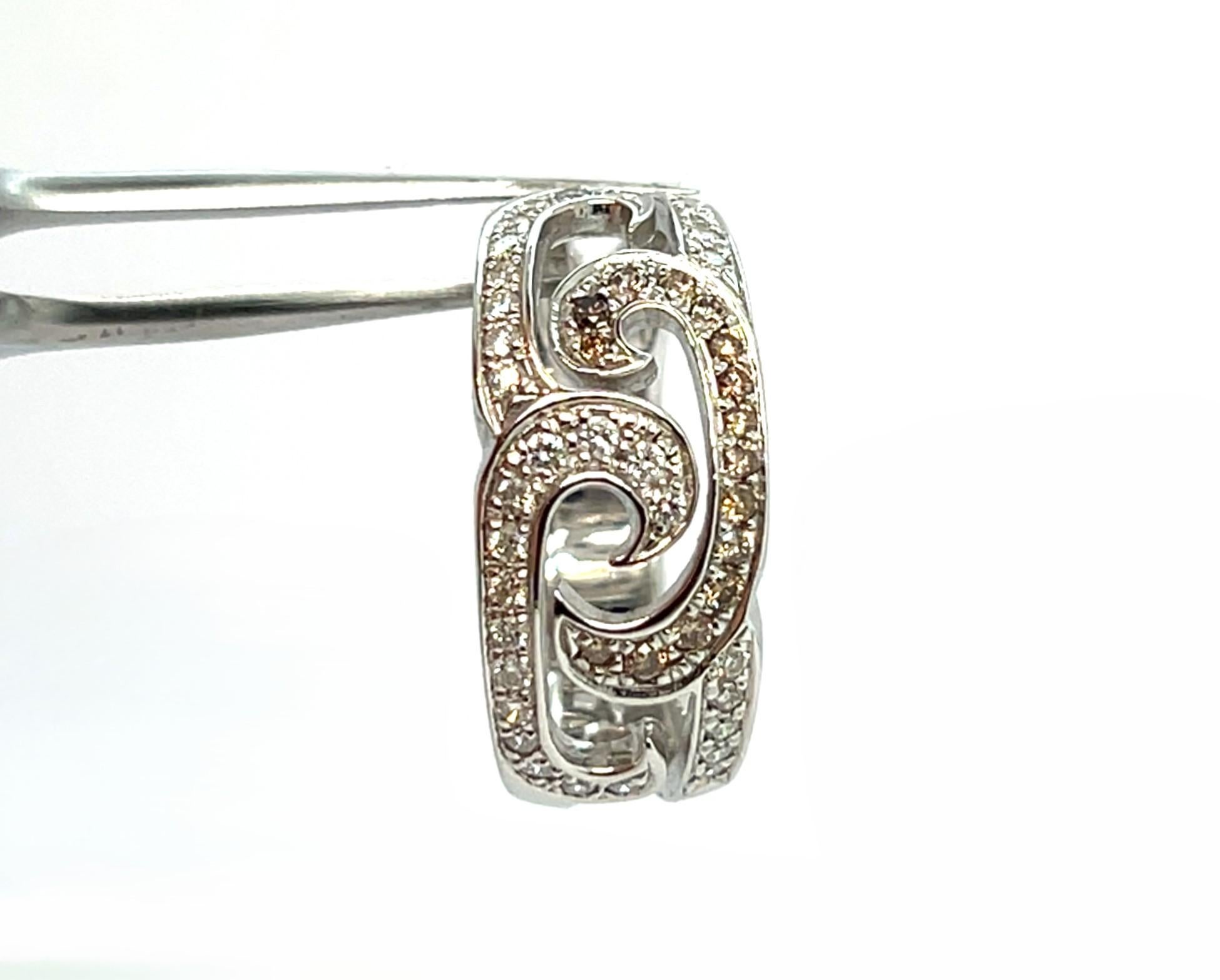 Anello Diamanti Oro Bianco 18 Carati in vendita 2