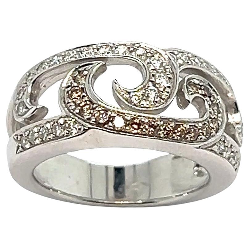 Anillo Diamantes Oro Blanco 18 Quilates