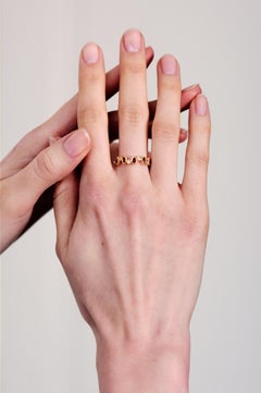 Ring Duna in 18k gold with rubis and diamonds