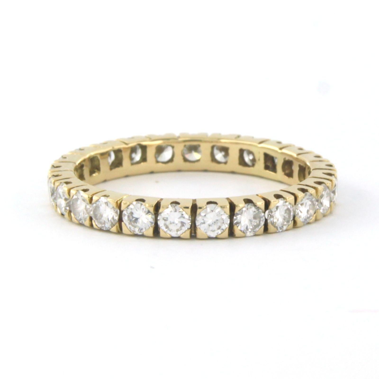Ring Eternity with diamonds yellow gold 14k In Good Condition In The Hague, ZH