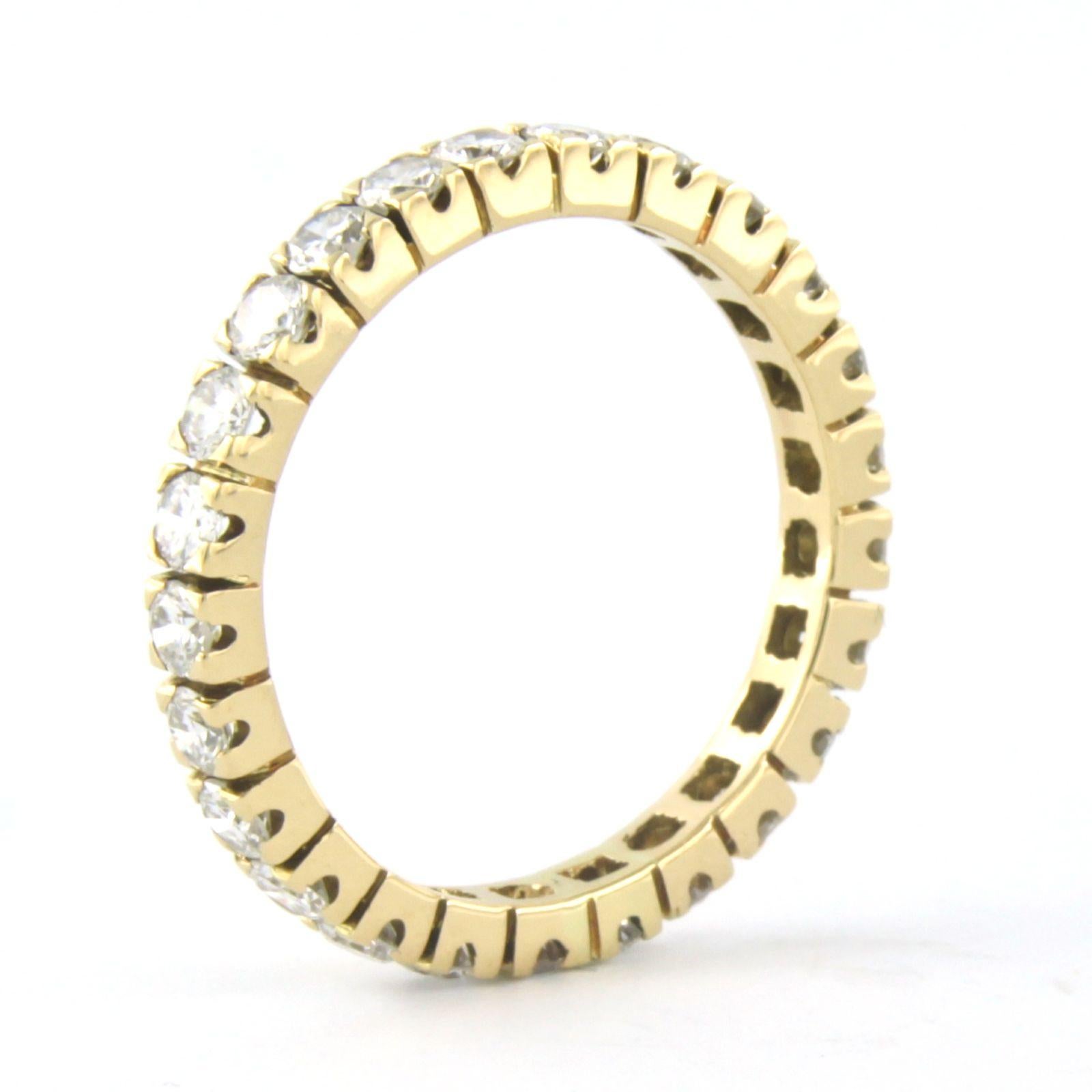 Ring Eternity with diamonds yellow gold 14k 1