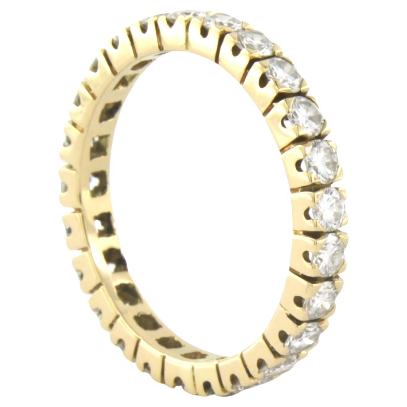 Ring Eternity with diamonds yellow gold 14k