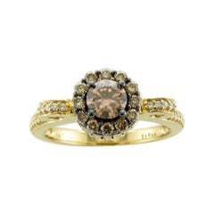 Ring featuring Chocolate Diamonds , Vanilla Diamonds set in 14K Honey Gold