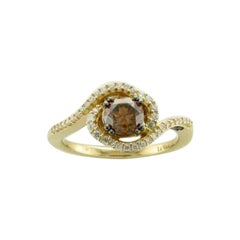 Ring featuring Chocolate Diamonds , Vanilla Diamonds set in 14K Honey Gold