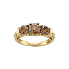 Ring featuring Chocolate Diamonds , Vanilla Diamonds set in 14K Honey Gold