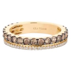 Ring featuring Chocolate Diamonds , Vanilla Diamonds set in 14K Honey Gold