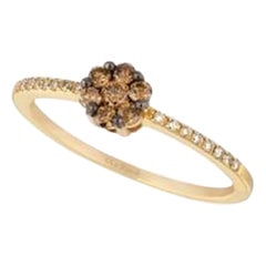 Ring featuring Chocolate Diamonds , Vanilla Diamonds set in 14K Honey Gold