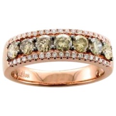 Ring featuring Chocolate Diamonds , Vanilla Diamonds set in 14K Strawberry Gold