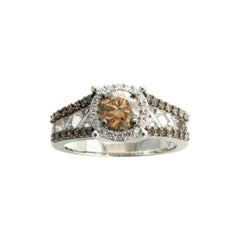Ring featuring Chocolate Diamonds , Vanilla Diamonds set in 14K Vanilla Gold