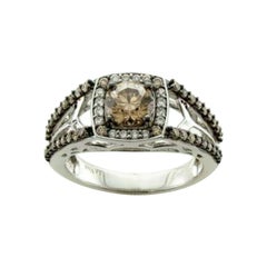 Ring featuring Chocolate Diamonds , Vanilla Diamonds set in 14K Vanilla Gold