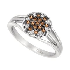 Ring featuring Chocolate Diamonds , Vanilla Diamonds set in 14K Vanilla Gold