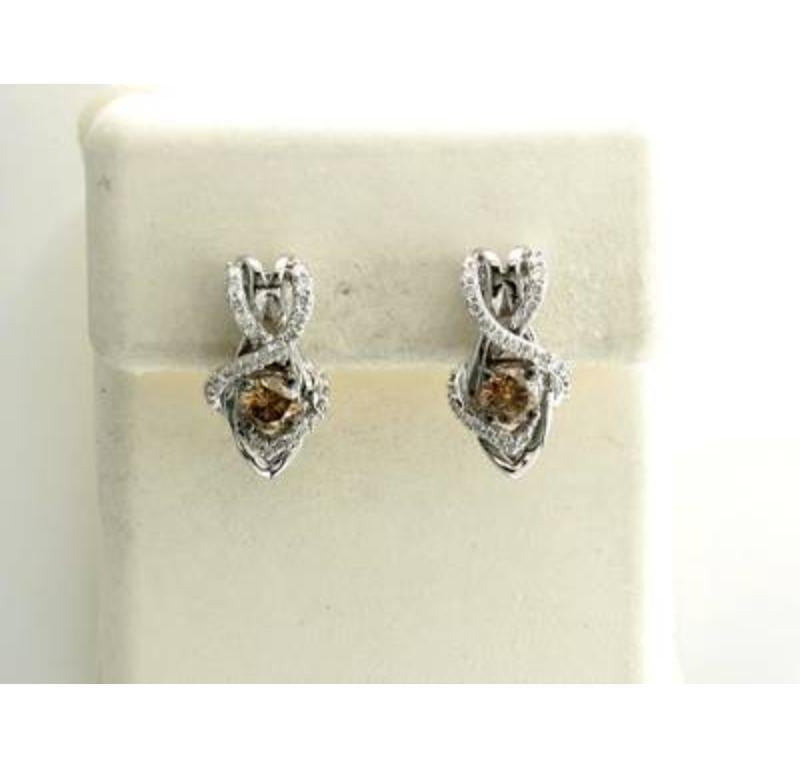 Grand Sample Sale Ring mit 1 1/8 Karat. Schokoladen-Diamanten, 1/5 Karat. Vanille-Diamanten in 14K Honiggold gefasst
