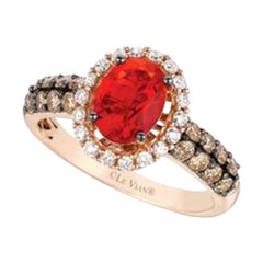 Ring featuring Tangerine, Opal Chocolate & Vanilla Diamonds set in 14K Gold
