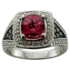 Ring featuring Tourmaline Blackberry & Vanilla Diamonds set in 14K Vanilla Gold