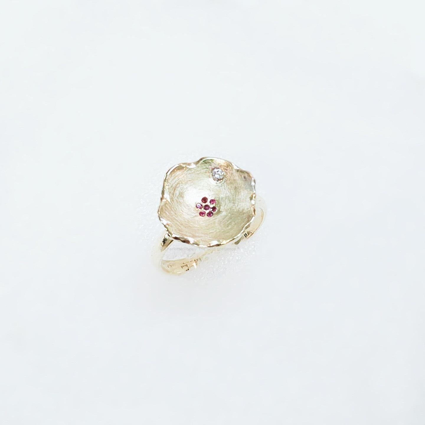 For Sale:  Ring Flower Florence Ruby  3