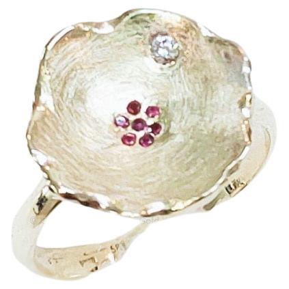 Ring Flower Florence Ruby 