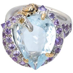Blue Topaz and Purple Sapphires Ring from d
Avossa Rêves d
Argent Collection Blue Topaz and Purple Sapphires Ring from d
Avossa Rêves d
Argent Collection