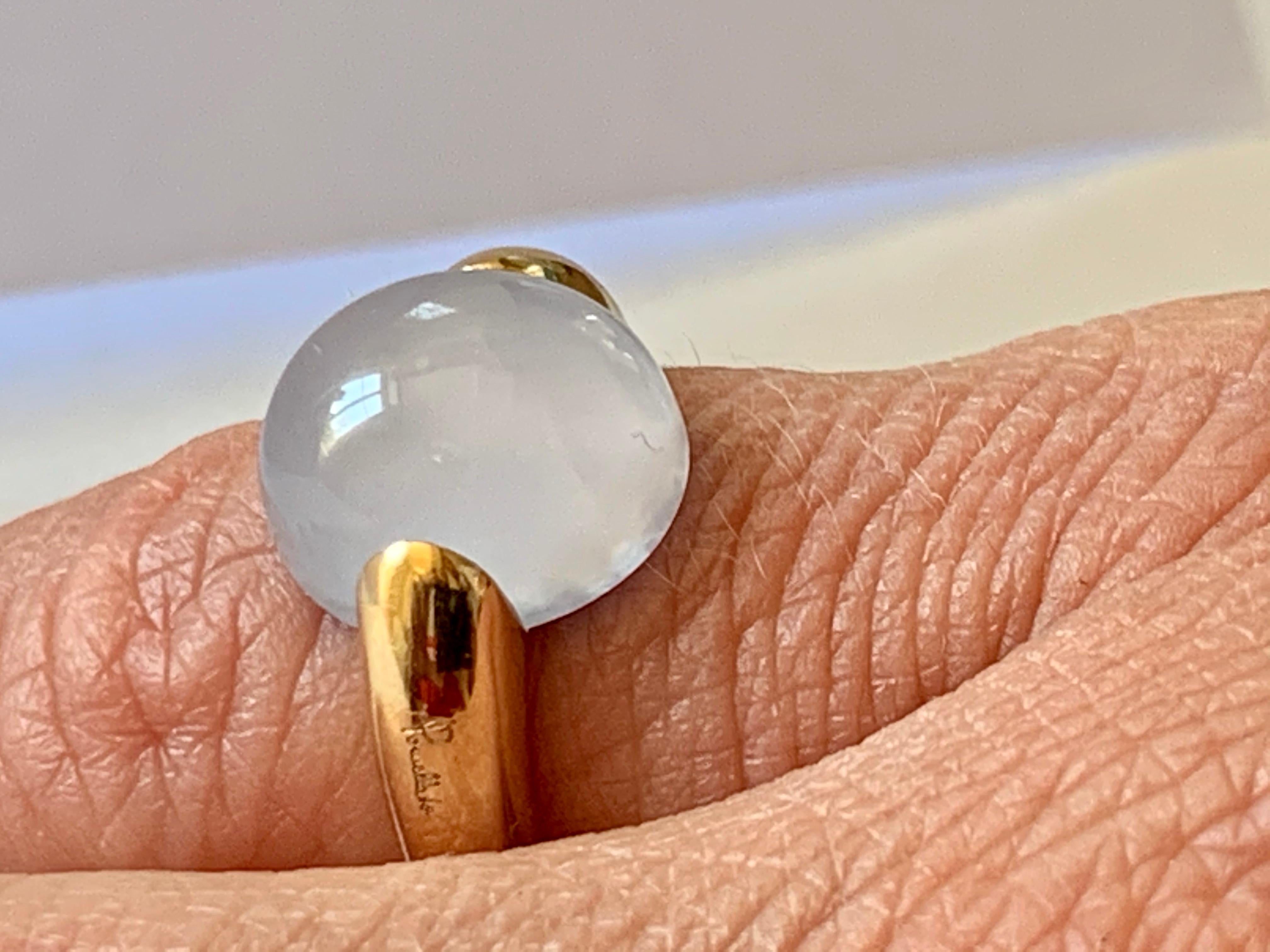 Ring from Pomellato Luna 18 Karat Rose Gold with Chalcedony In Excellent Condition In Zurich, Zollstrasse
