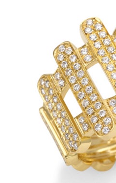 Ring in 18K Yellow Gold with White Diamonds - MOONLIGHT collection*