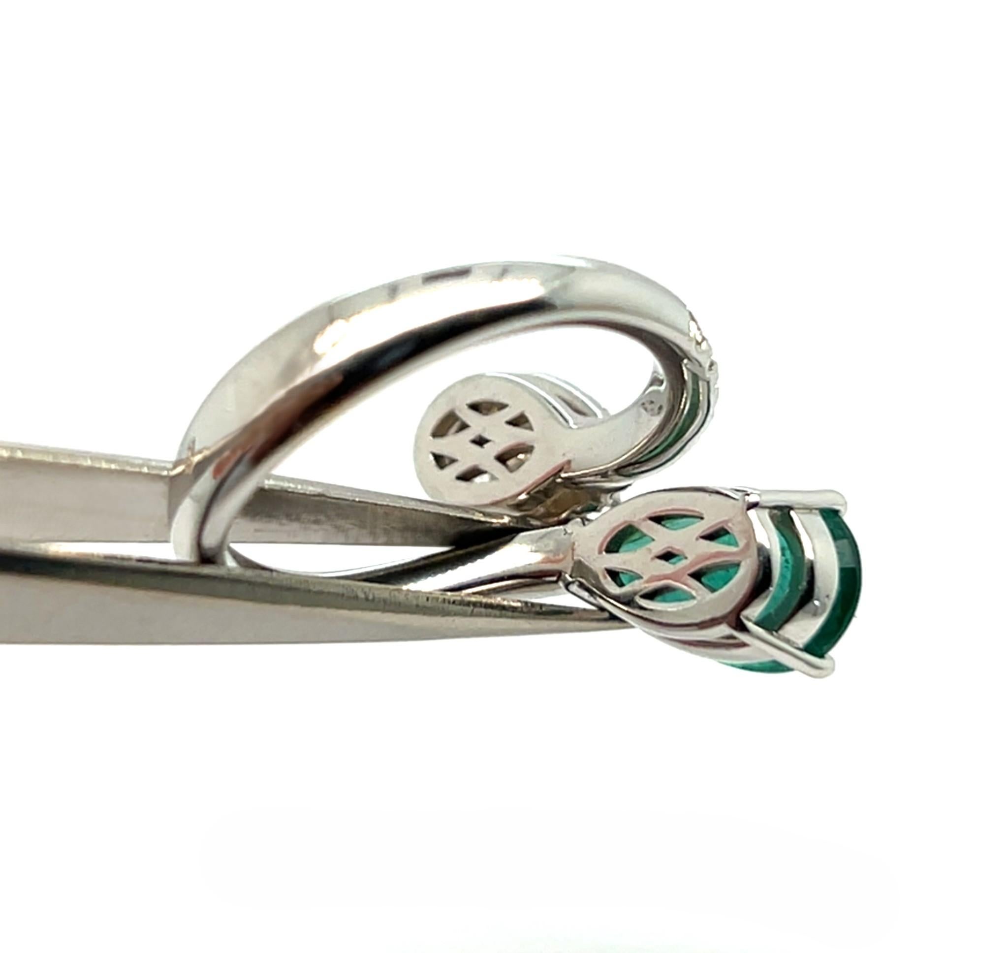 Ring Gia Diamanten zertifizierter Smaragd mit Gold 18 Karat im Angebot 1