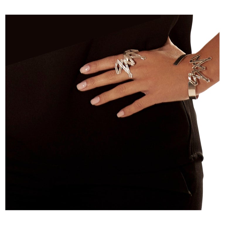 Customizable Ring, Handmade, Sterling Silver, Geometric, Contemporary