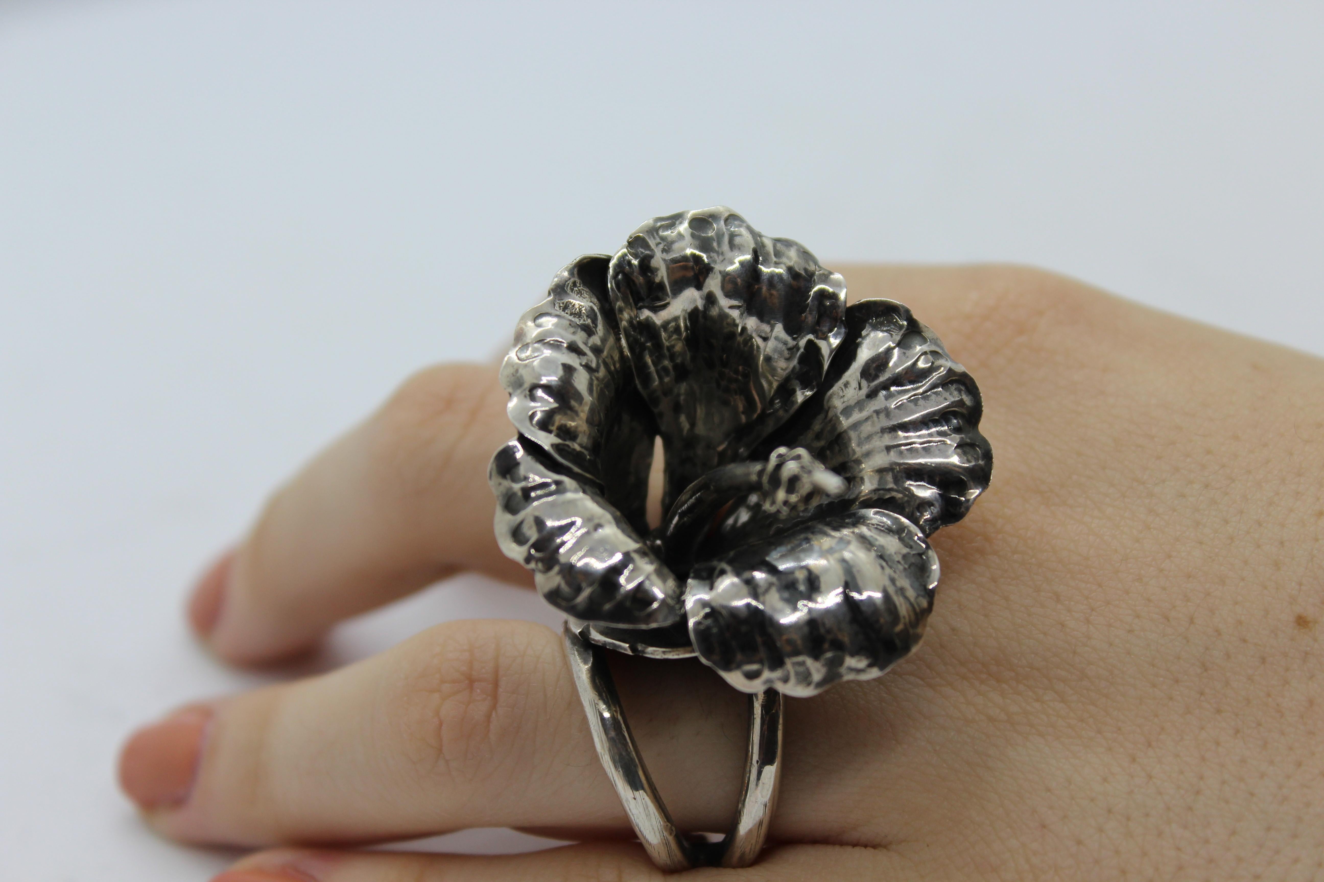 Bague, Hawaïenne, Argent, Cadeau parfait, Cadeau unique, Hand Made, Italie Neuf - En vente à Firenze, IT
