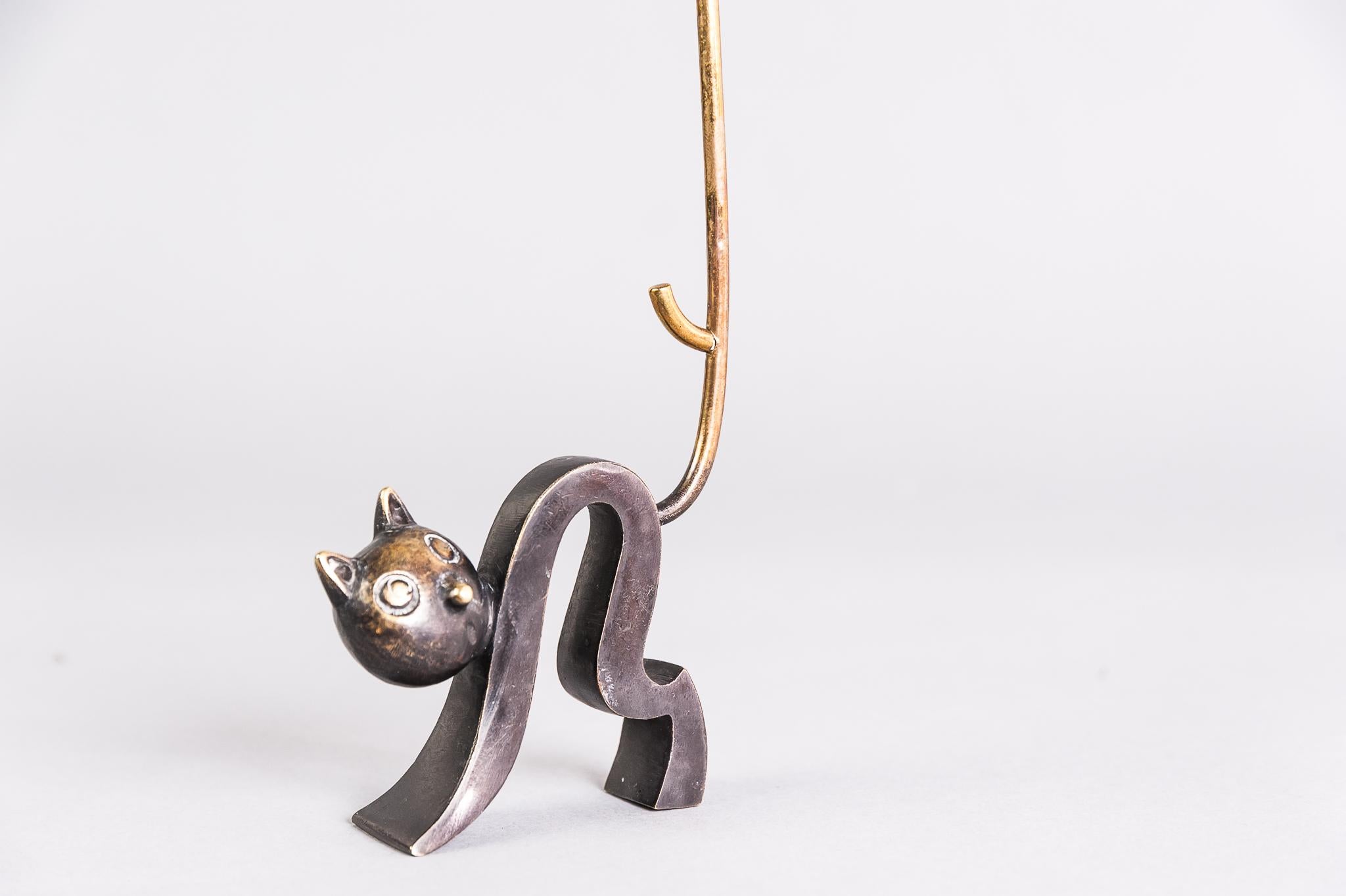 Mid-20th Century Ring Holder Cat by Richard Rohac, 1950s