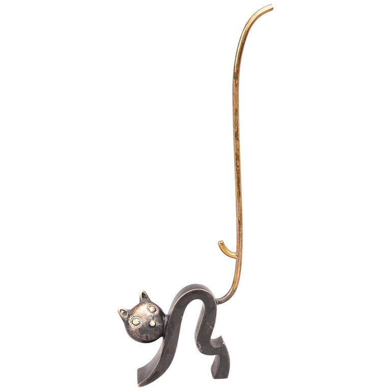 Richard Rohac Cat Ring Holder Cat by Richard Rohac, 1950s For Sale at 1stDibs