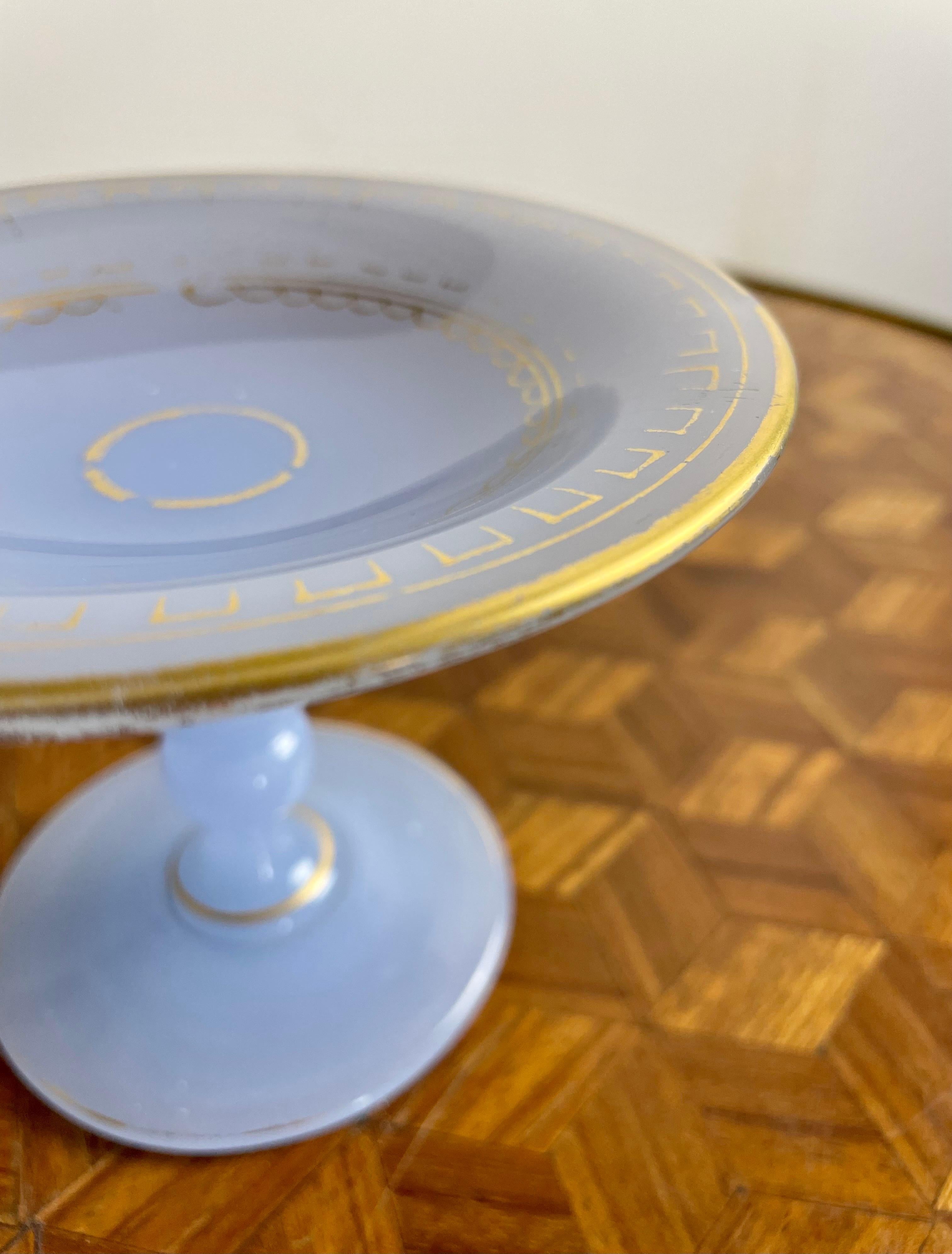 19th century Opaline Ring Holder / Jewelry Dish In Good Condition For Sale In Beuzevillette, FR