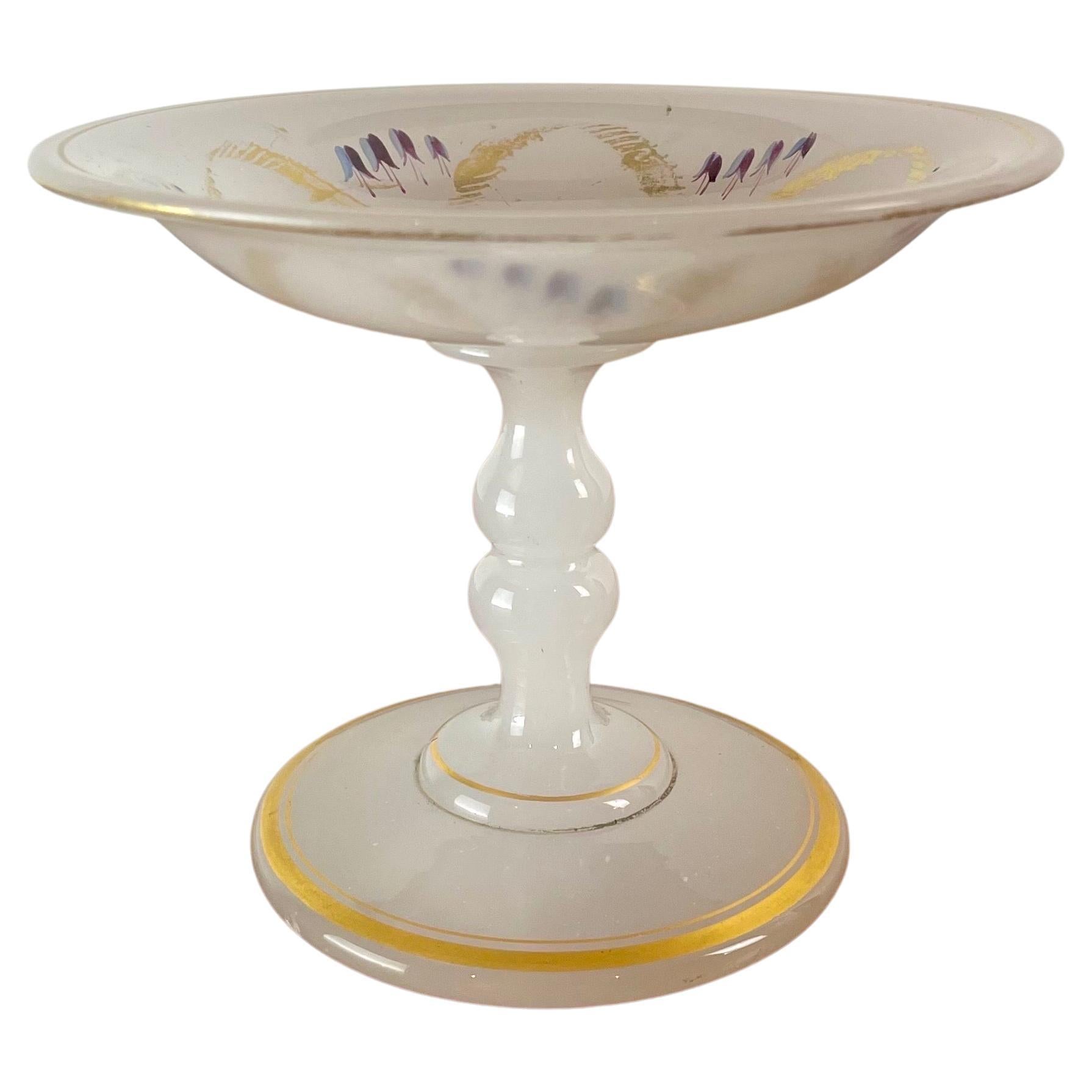 19th century Opaline Ring Holder / Jewelry Dish For Sale