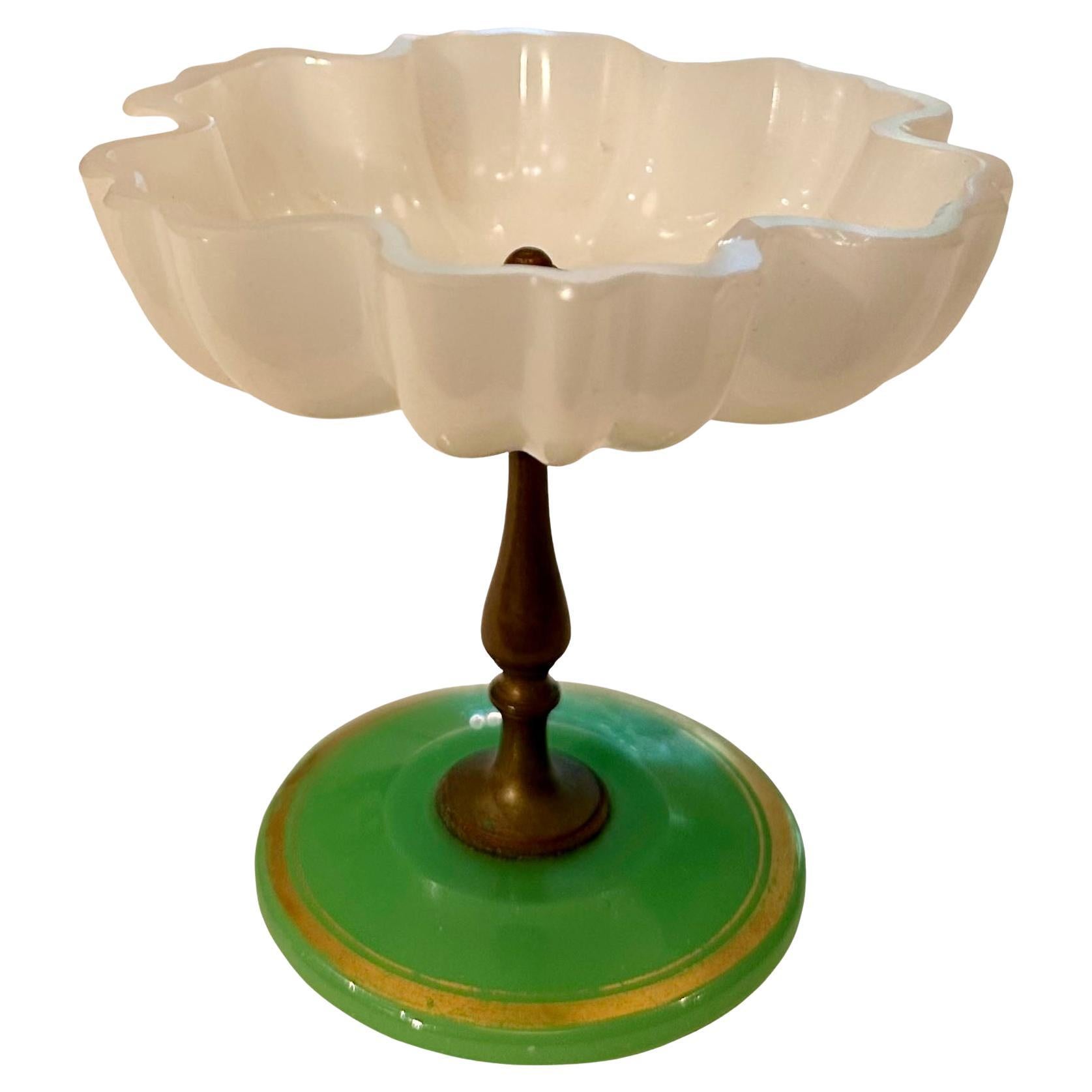 Ring Holder Green And White With Gold Trim For Sale