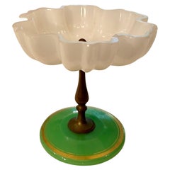 Ring Holder Green And White With Gold Trim