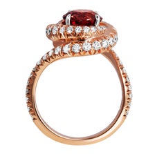 Ring in 14K Rose Gold with 2.10ct Peach Spinel