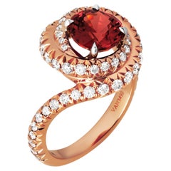 Ring in 14K Rose Gold with 2.10ct Peach Spinel