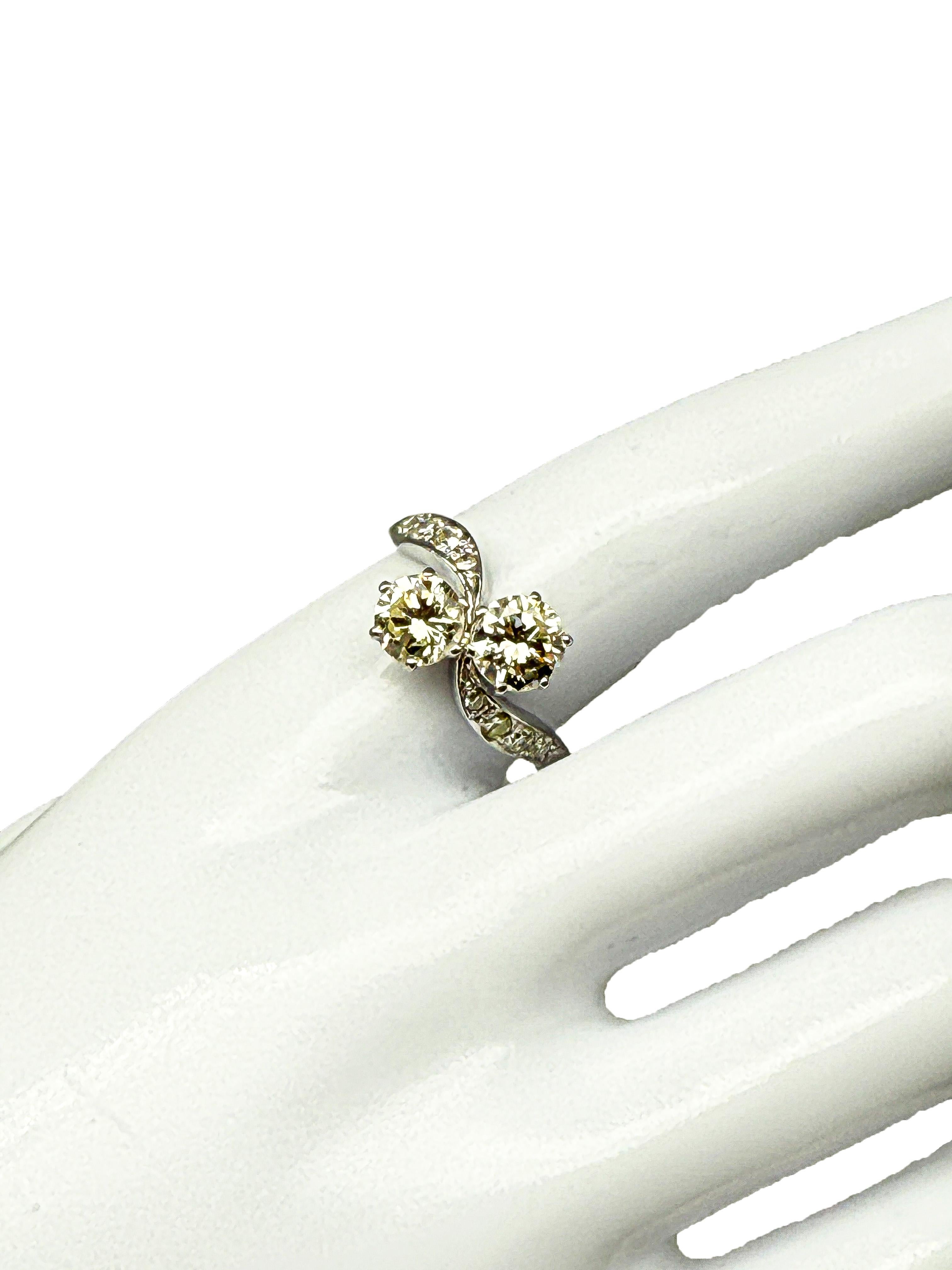 Elegant 14K White Gold Ring with 2.1 ct Diamonds – Ring Size 60 – Classic & Refined

This high-quality 14K white gold ring impresses with its classic elegance and sparkling brilliance. Crafted with fine workmanship, it features 10 natural diamonds