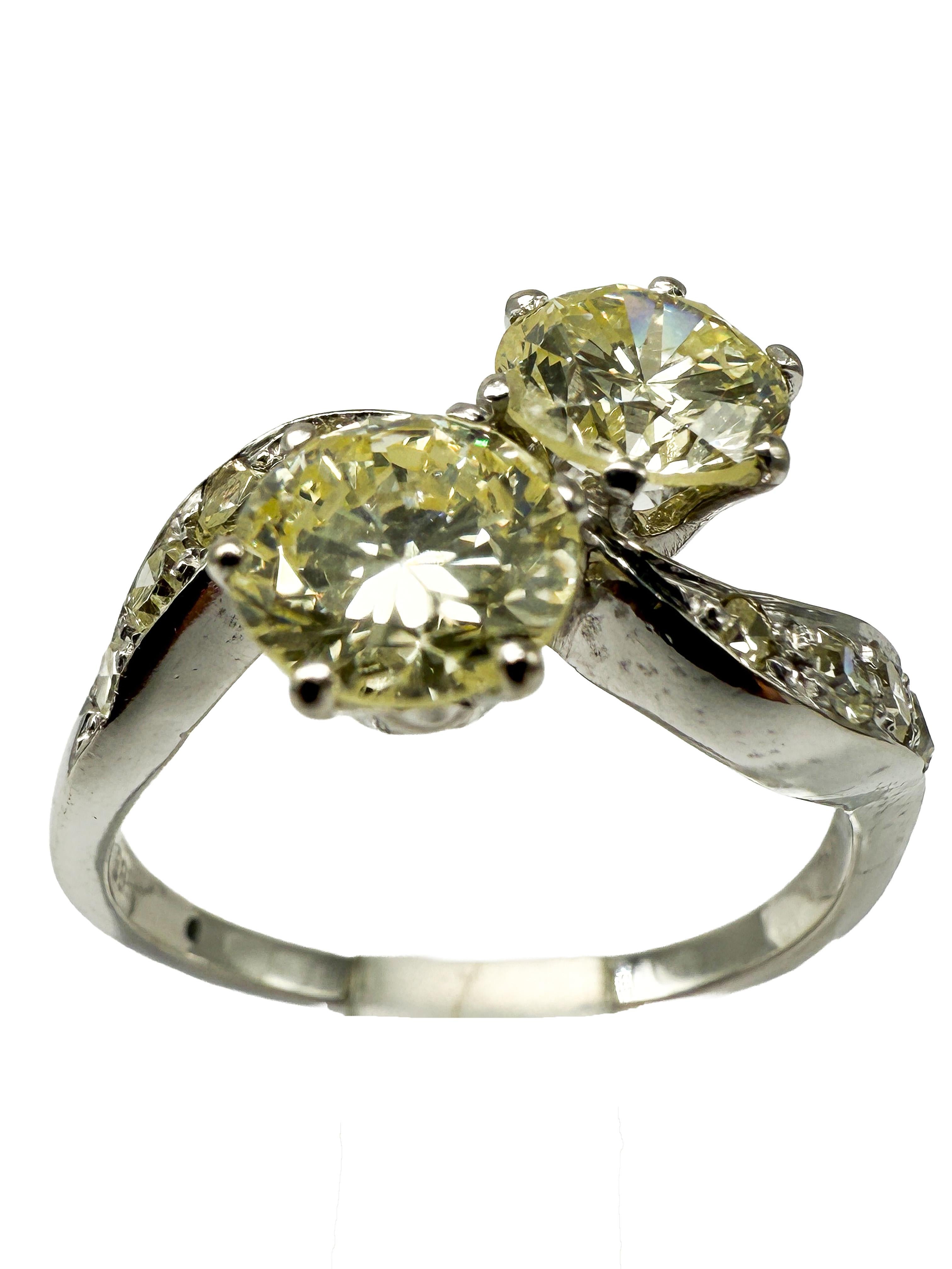 Ring in 14K White Gold with Diamonds For Sale 1