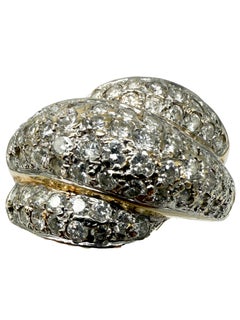 Anillo de oro amarillo de 14 quilates con diamantes