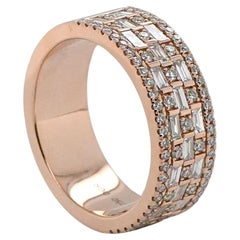 Ring aus 18 Karat Roségold mit 1.1 Karat G-VSI-zertifizierten Diamanten