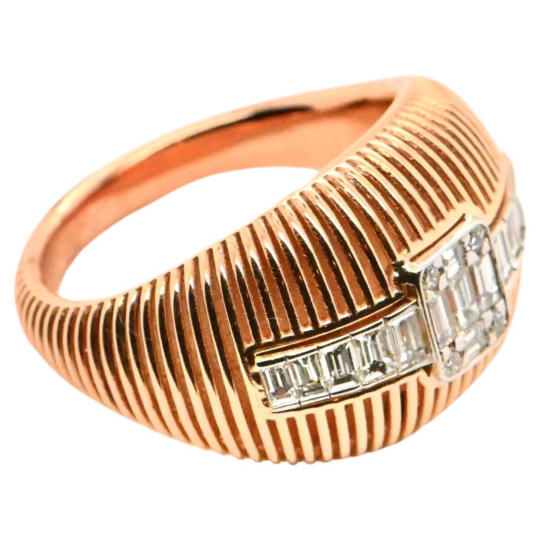Ring In 18-Carat Rose Gold With 0.60 Carat Diamond