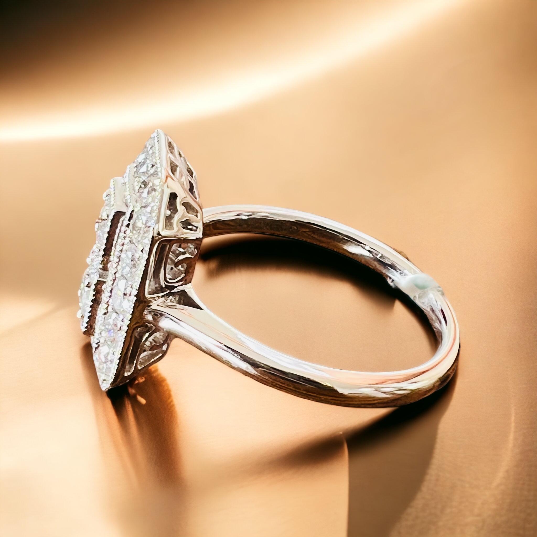 Ring In 18 Carat White Gold Set With A Paving Of Brilliants 7