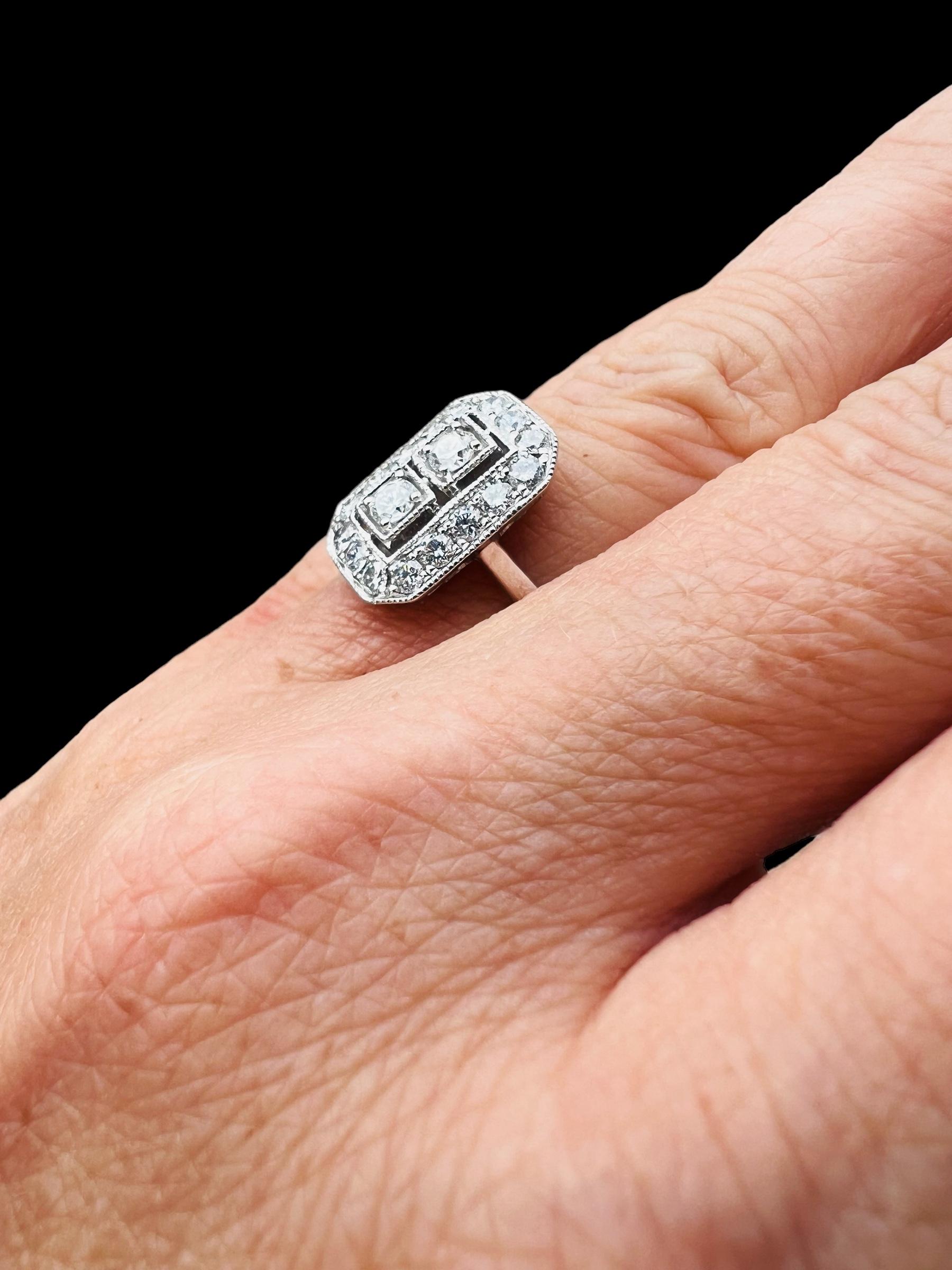 Ring In 18 Carat White Gold Set With A Paving Of Brilliants 3