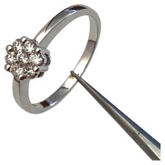 Ring in 18 Kt Gold and Brilliant Cut Diamond, "Magic" Model, Engagement or Weddi Ring in 18 Kt Gold and Brilliant Cut Diamond, "Magic" Model, Engagement or Weddi