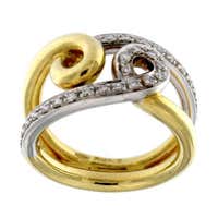Revolving Ring in Three Colors Gold 18 Karat with White Diamonds For ...