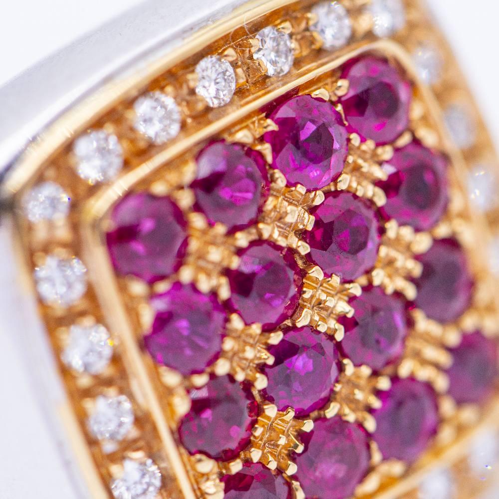 Ring in Gold with Diamonds and Rubies  For Sale 2