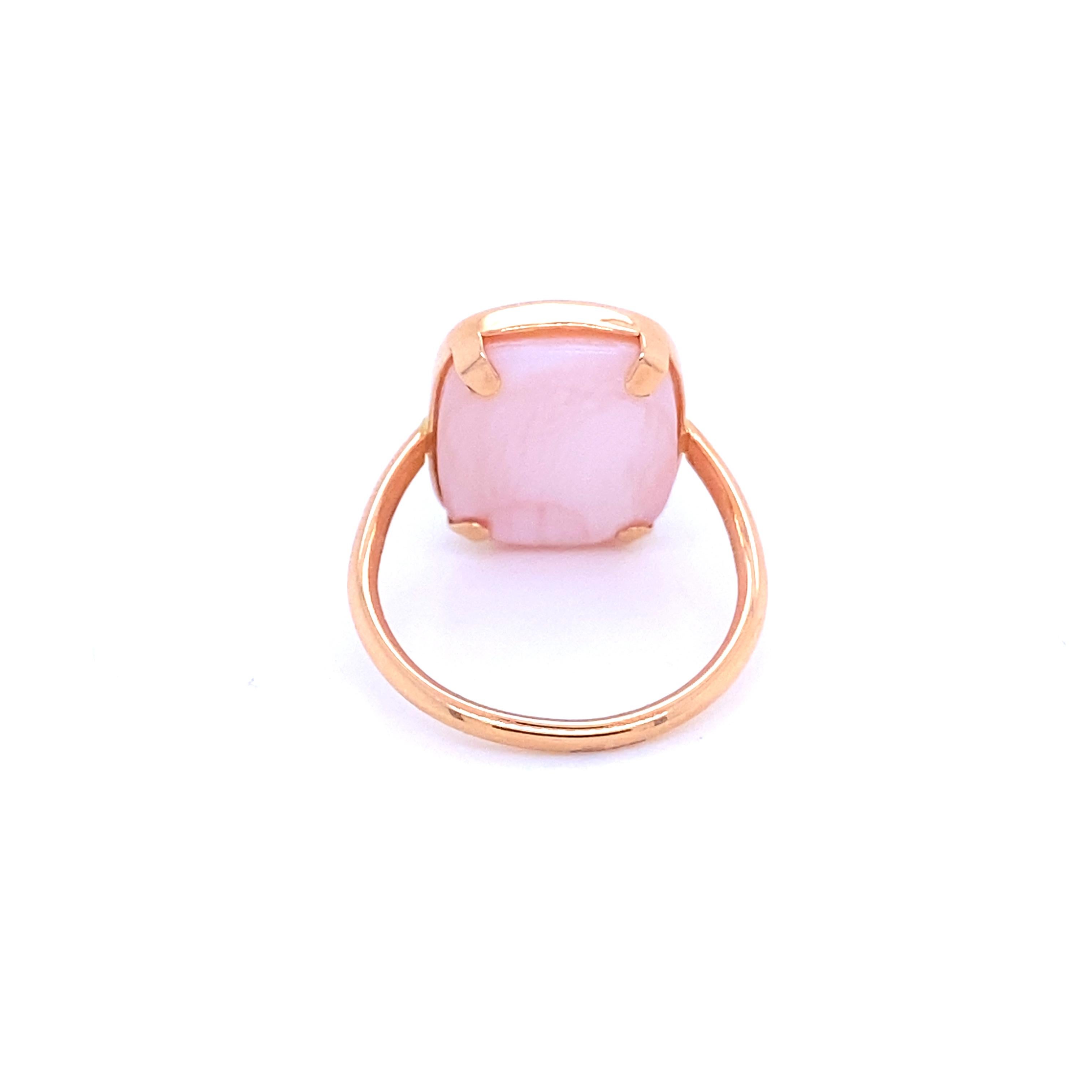 pink mother of pearl rings