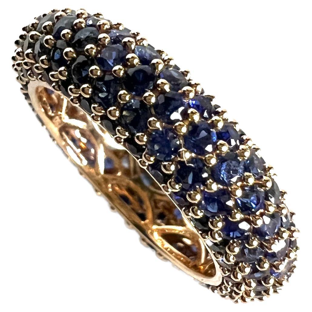 Ring in Red Gold with Sapphires