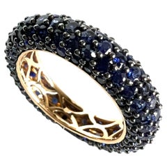 Ring in Red Gold with Sapphires